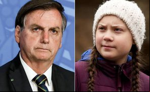 Presidente Jair Bolsonaro insulta Greta com o termo "pirralha" um dia antes dela se tornar capa da revista Time