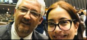 Grazi Mantovaneli ao lado do Deputado federal Subtenente Gonzaga (MG)