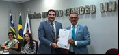 Advogado Jacinto Teles, agora presidente da Comissão de Estudos Constitucionais, ao lado do presidente da OAB-PI Celso Barros Coelho