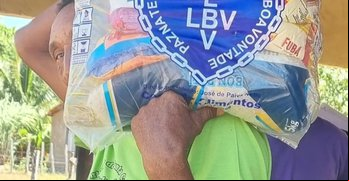 Cestas básicas da LBV estão sendo distribuídas com objetivo político