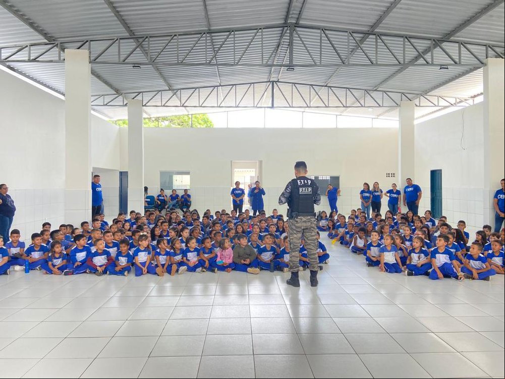 Policias Penais da FTIP participam de campanha educativa nas escolas do Rio Grande do Norte (Foto: Divulgação) Policias Penais da FTIP participam de campanha educativa nas escolas do Rio Grande do Norte (Foto: Divulgação)