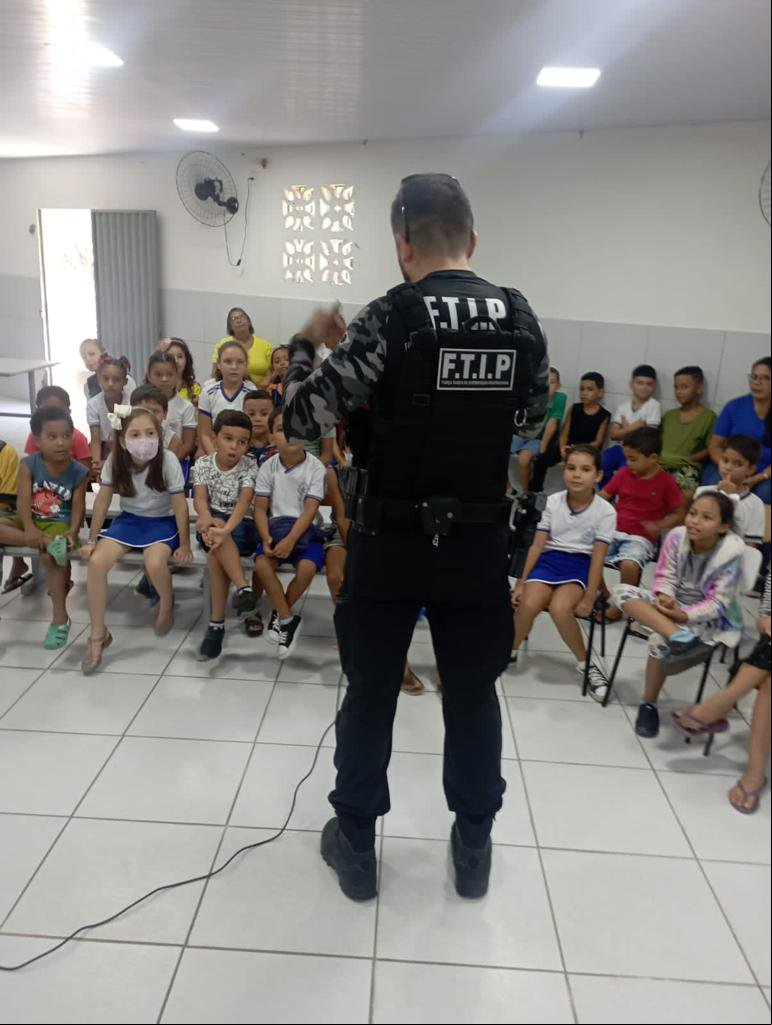 Policias Penais da FTIP participam de campanha educativa nas escolas do Rio Grande do Norte (Foto: Divulgação) Policias Penais da FTIP participam de campanha educativa nas escolas do Rio Grande do Norte (Foto: Divulgação)