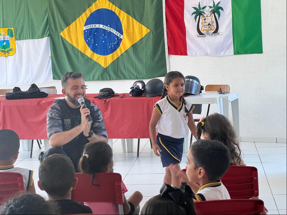 Policias Penais da FTIP participam de campanha educativa nas escolas do Rio Grande do Norte (Foto: Divulgação) Policias Penais da FTIP participam de campanha educativa nas escolas do Rio Grande do Norte (Foto: Divulgação)